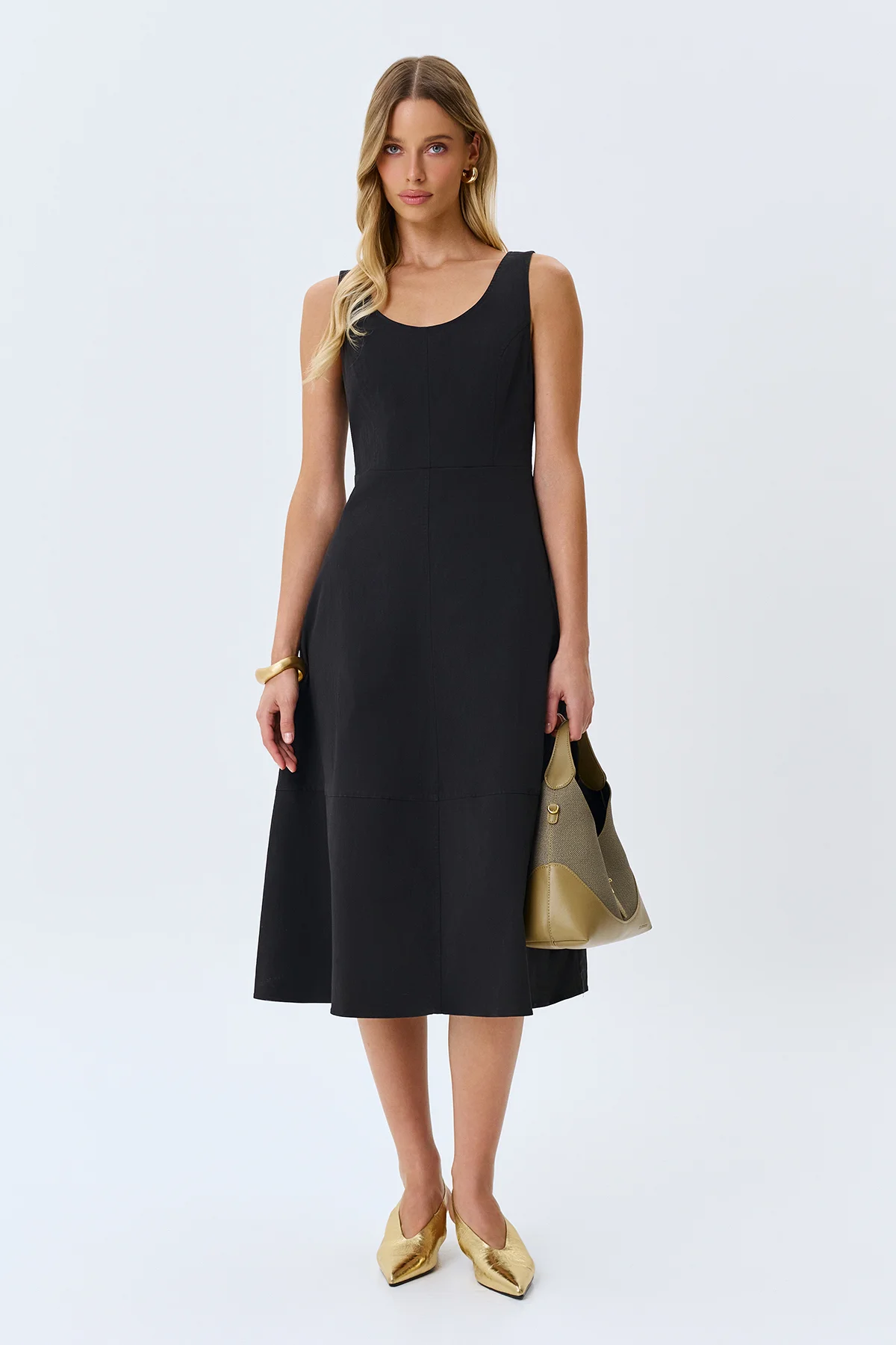 Хлопковое платье-миди, 50