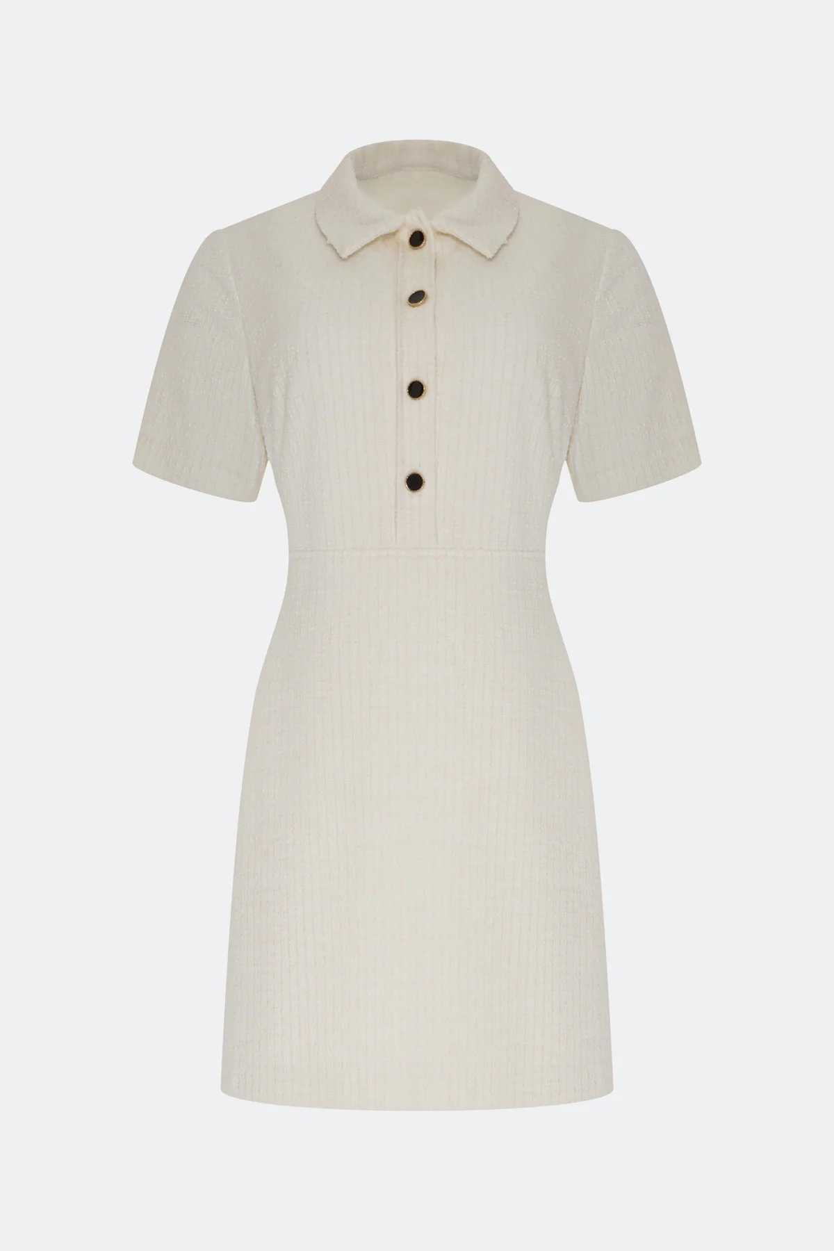 Трикотажное платье с металлическими пуговицами, 44