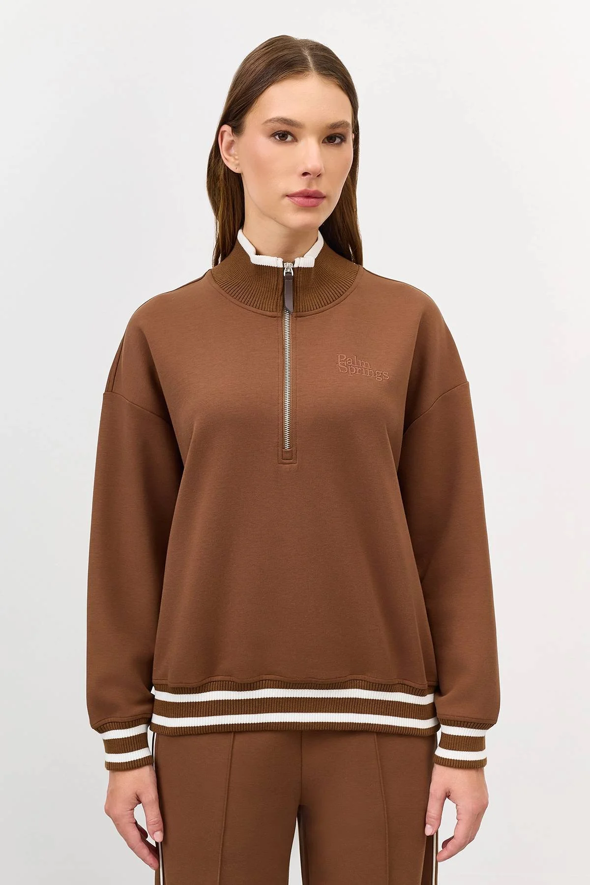 Лимитированная серия джемпер с короткой молнией и ремень, 52