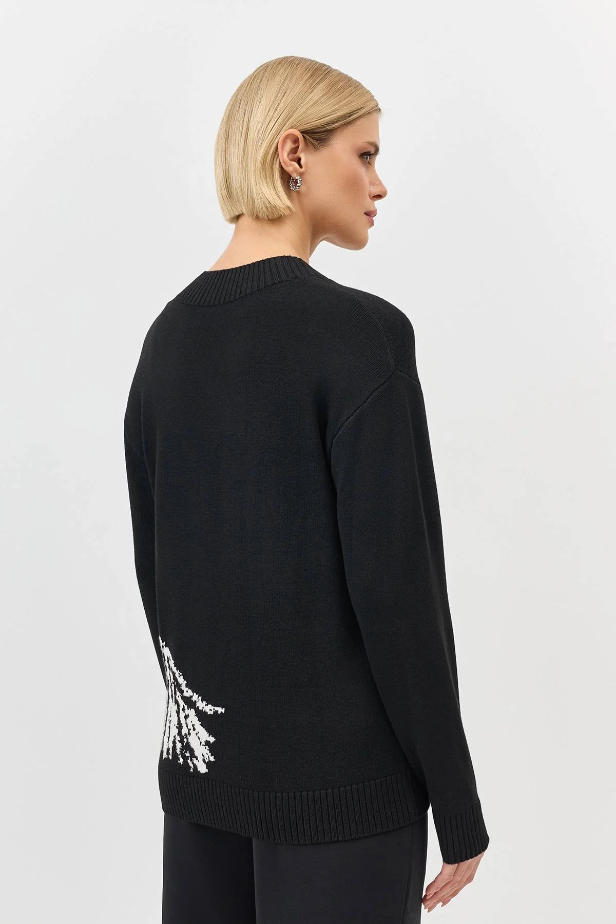 Лимитрированная серия свитер с контрастным узором и ремень, 36