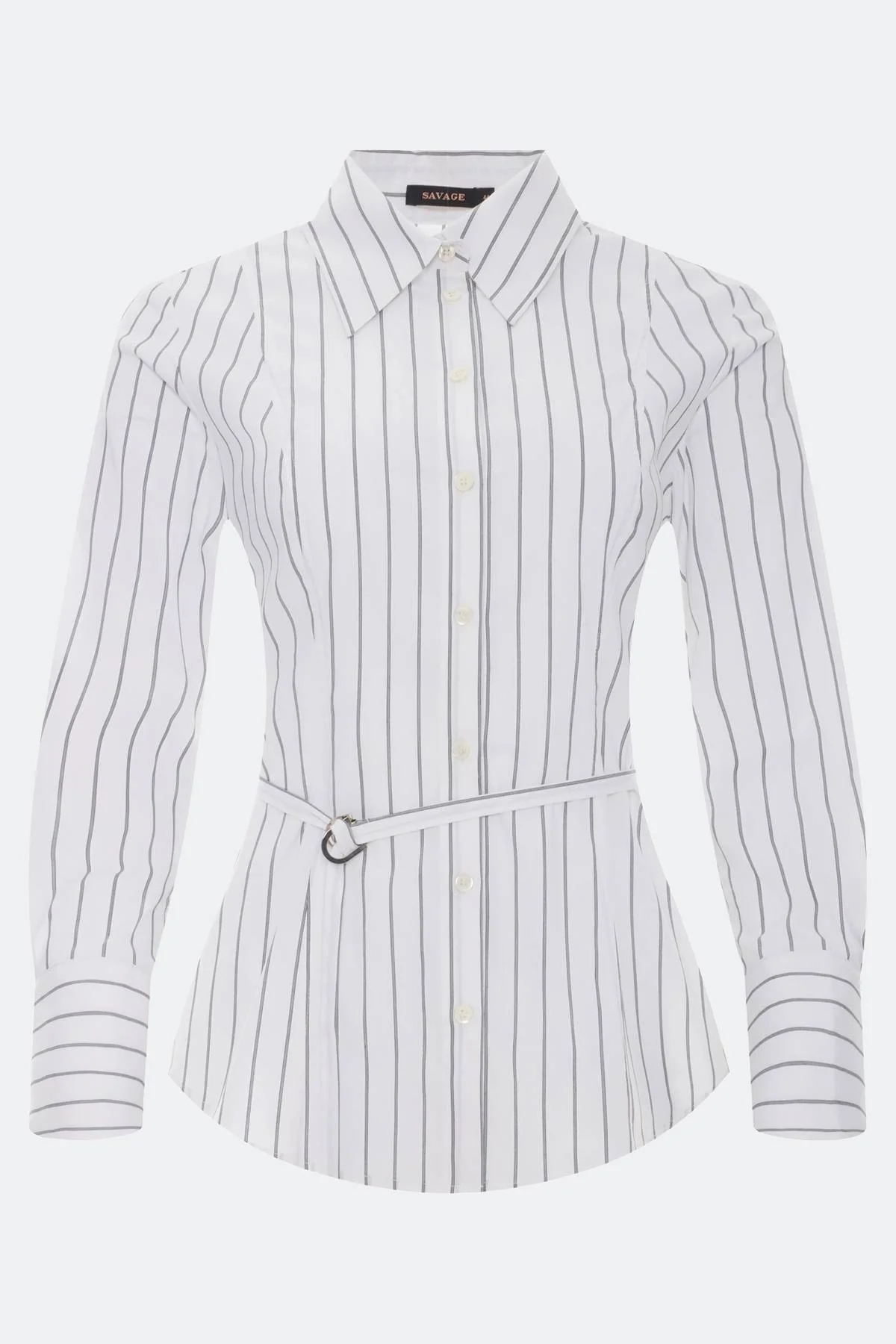 Приталенная рубашка в тонкую полоску, 50 Приталенная рубашка в тонкую полоску, 50