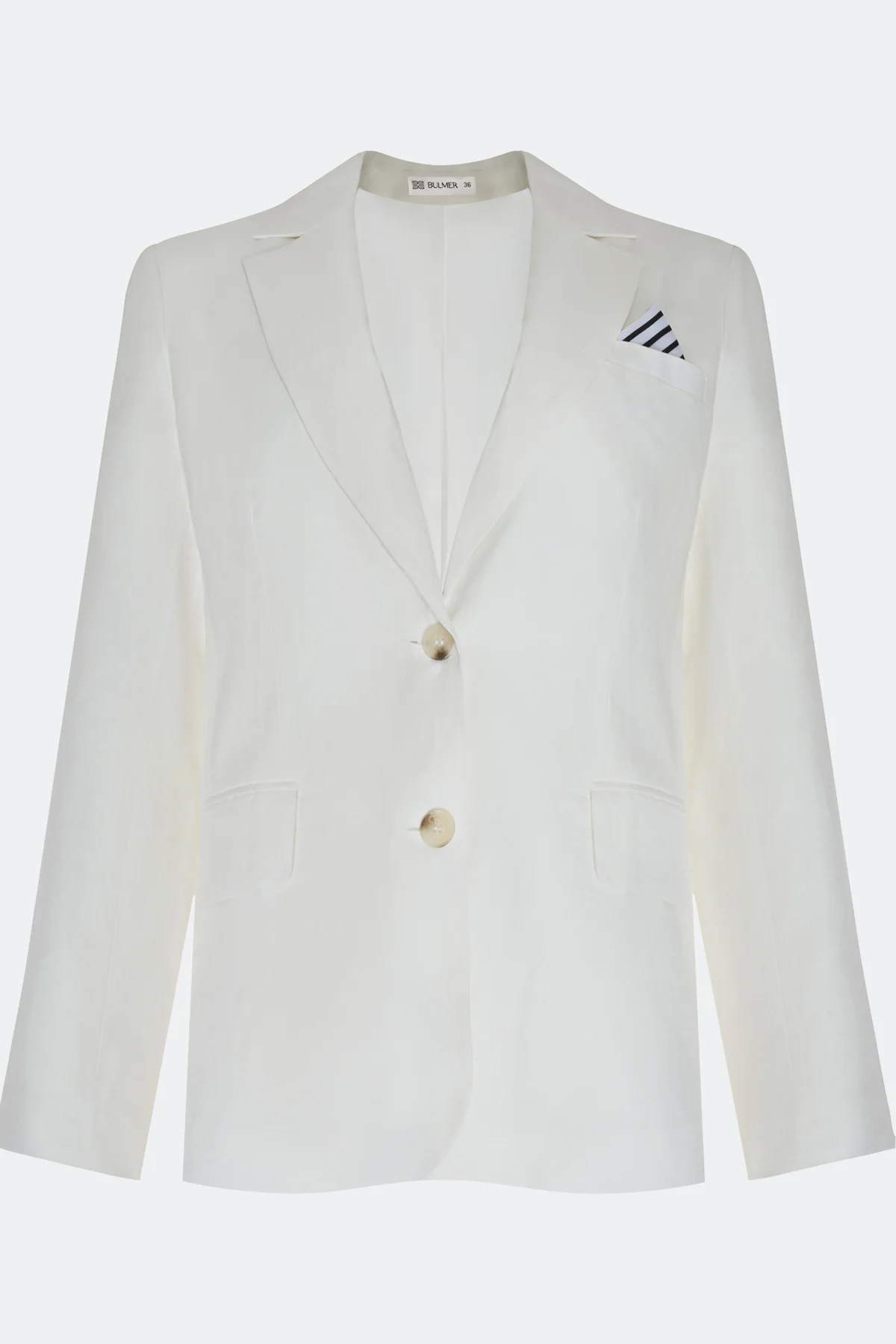 Льняной однобортный жакет, 46