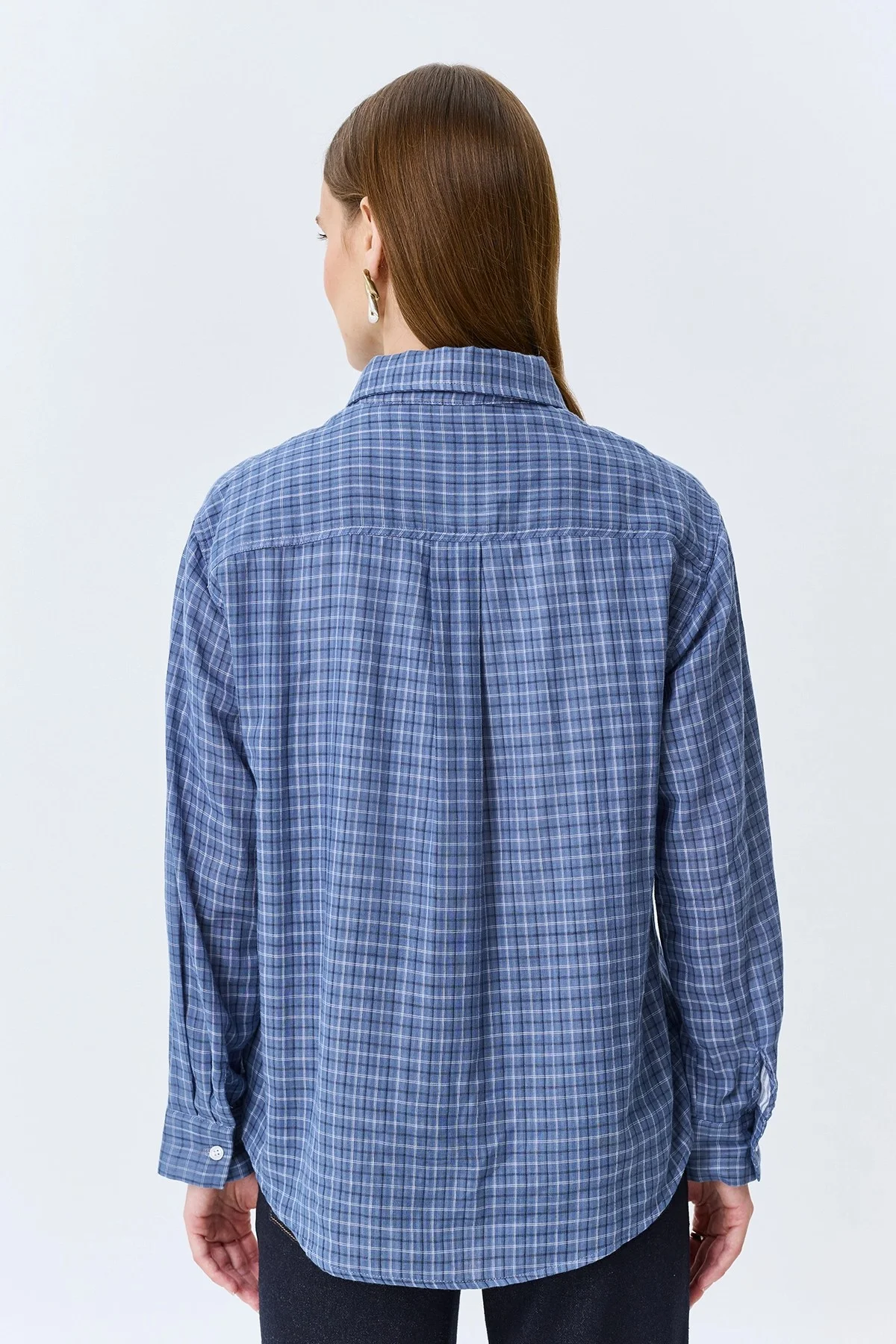 Рубашка в клетку из 100% хлопка, 38