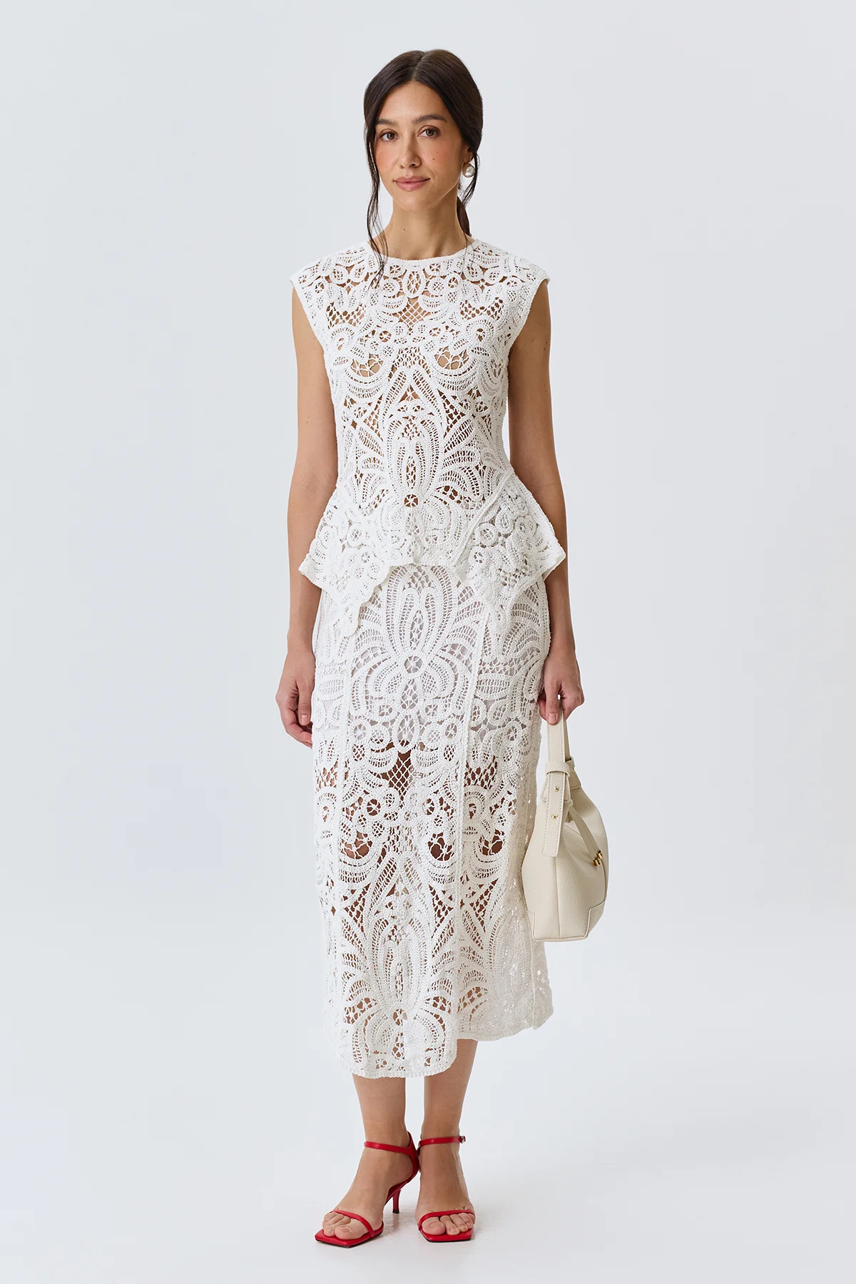 Ажурная кружевная юбка, 46