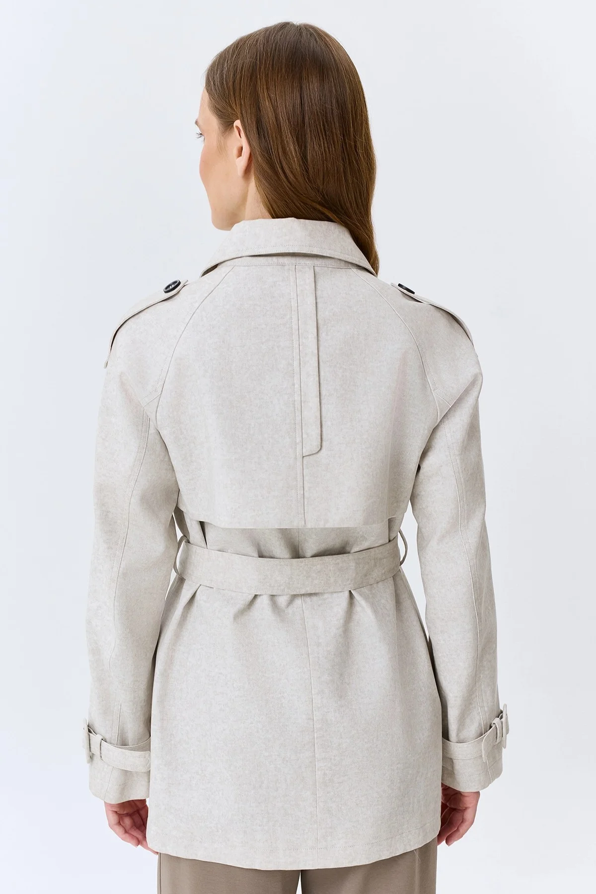 Укороченный тренч из 100% хлопка, 38