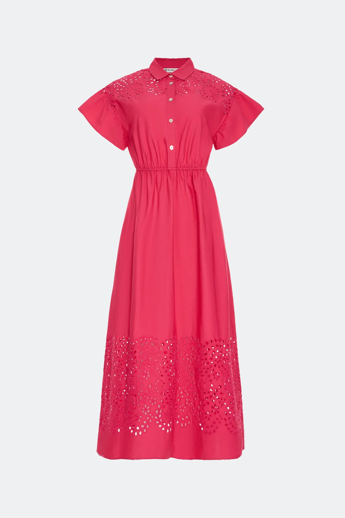 Яркое платье с вышивкой ришелье, 42