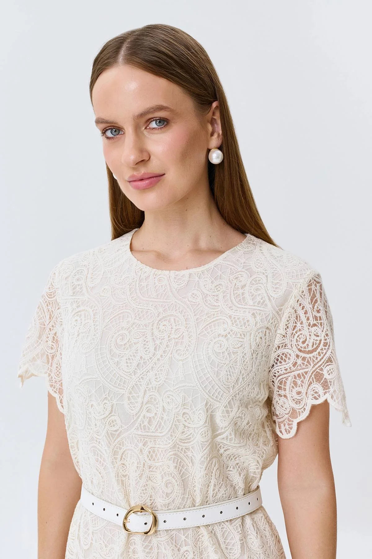 Ажурное платье из хлопка, 36