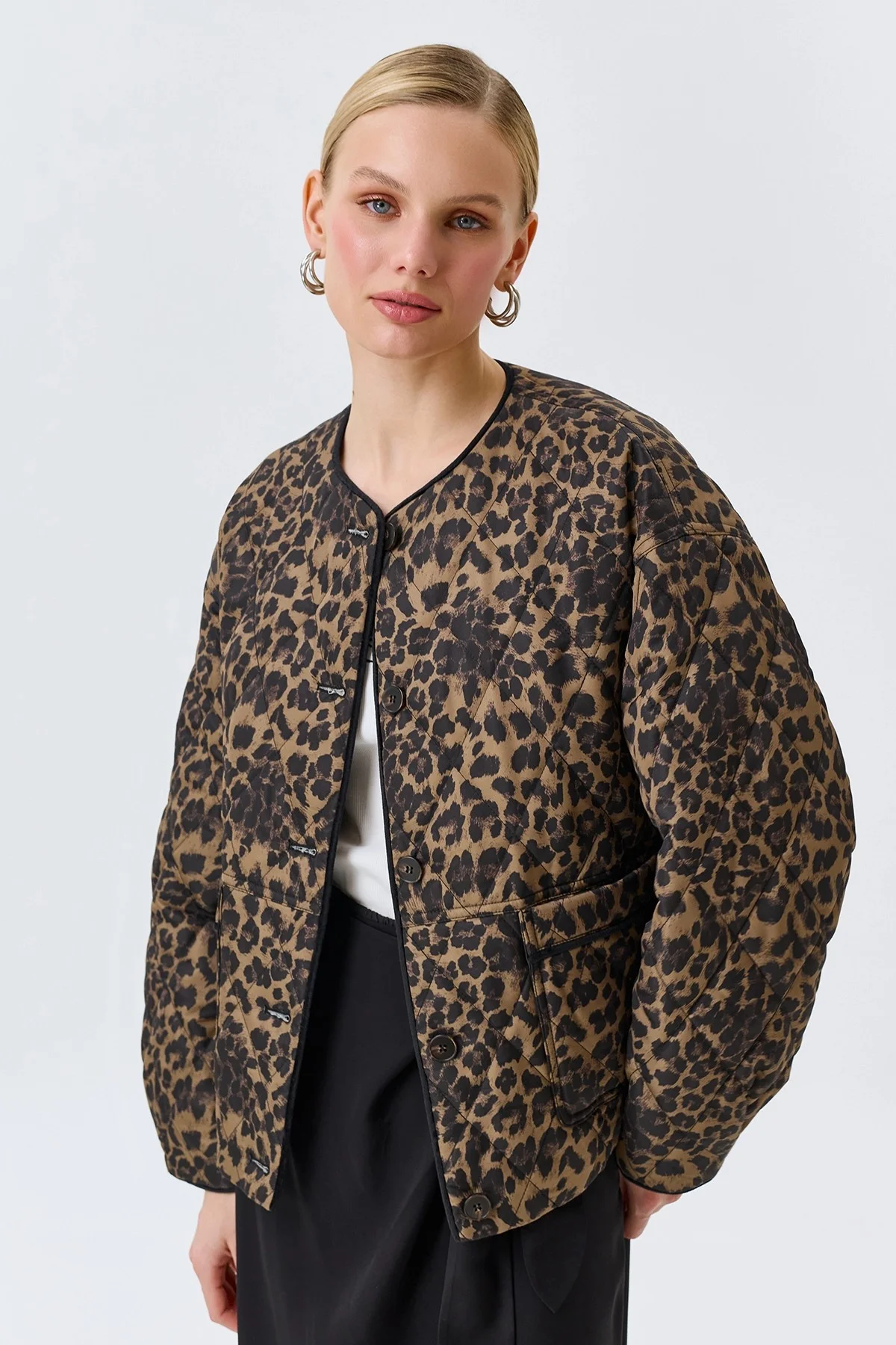 Куртка с анималистичным принтом, 46