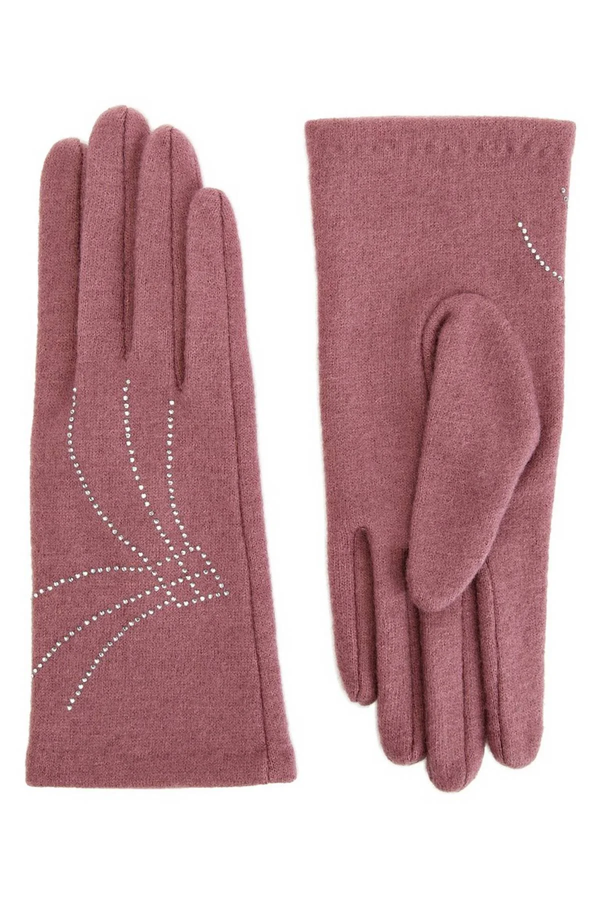 Перчатки пыльно-розовые, M