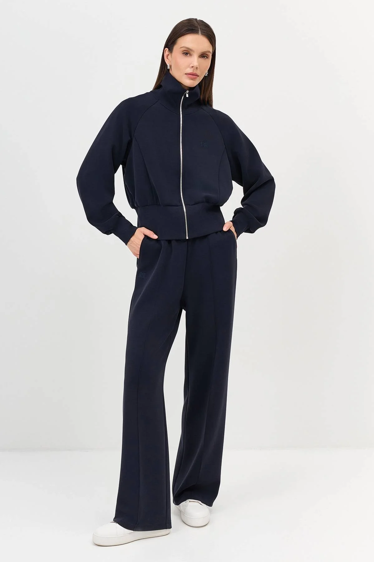 Лимитрированная серия укороченный бомбер с высоким воротником и ремень, 44