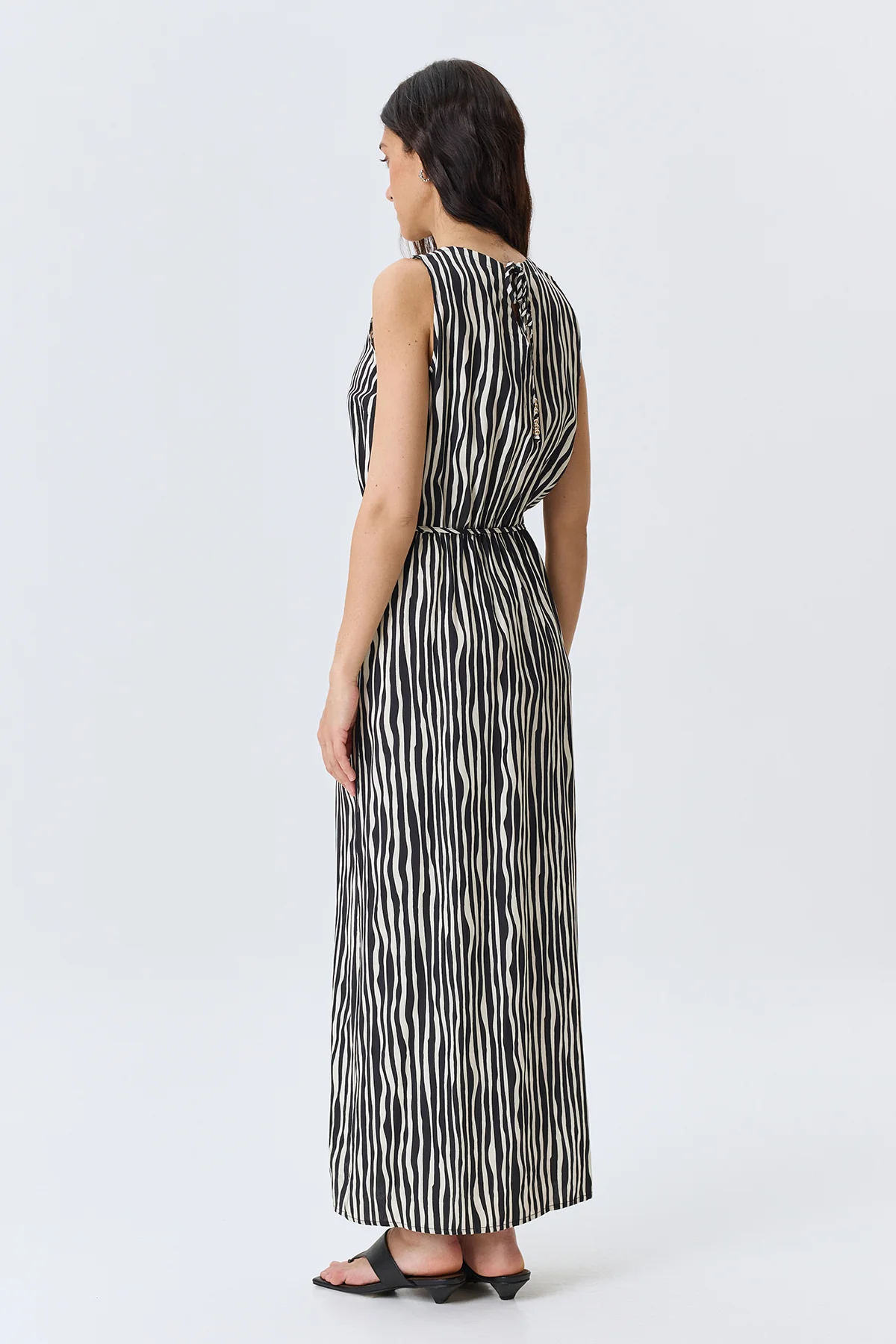 Платье-макси с монохромным принтом, 44