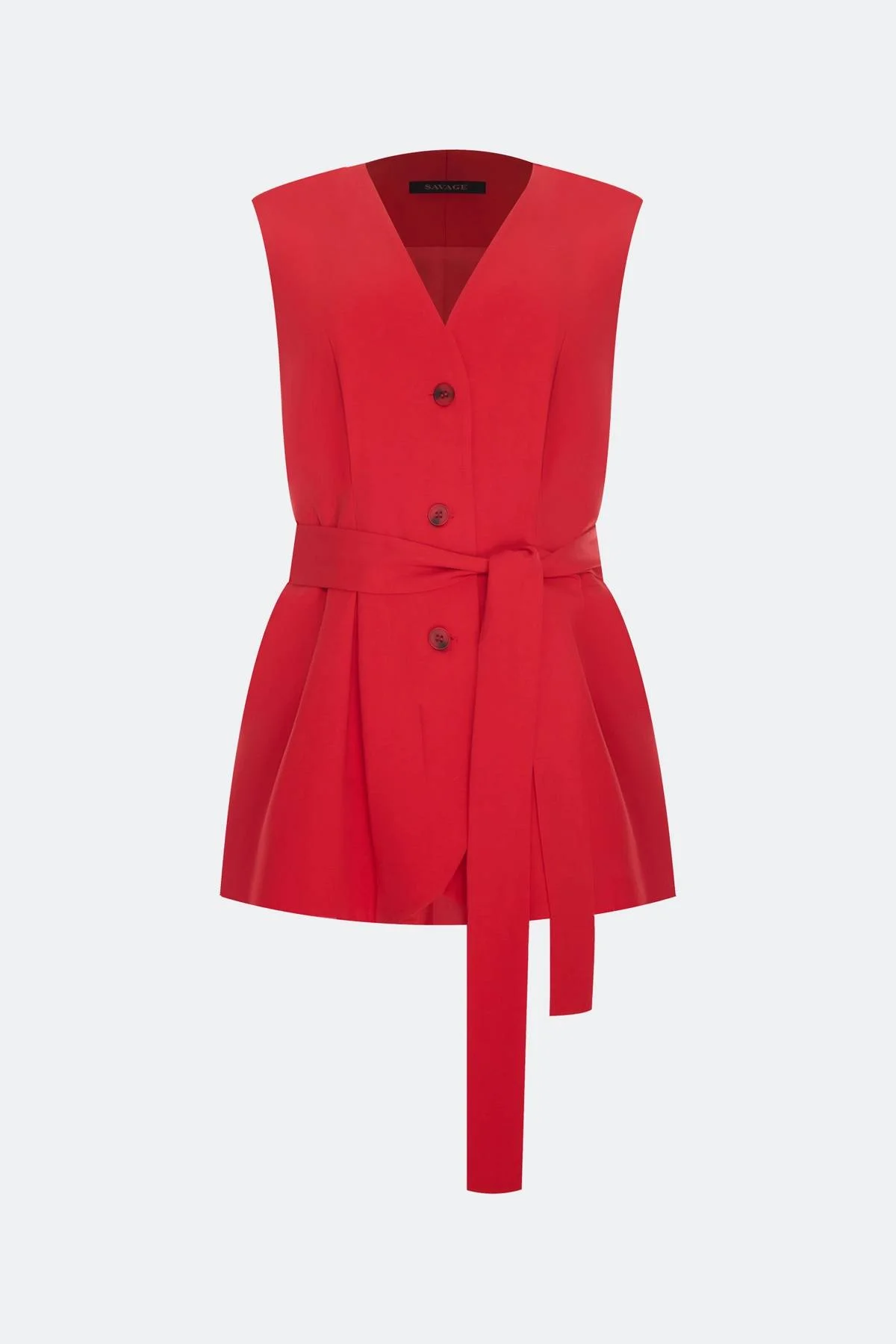 Удлиненный жилет с акцентными складками, 50