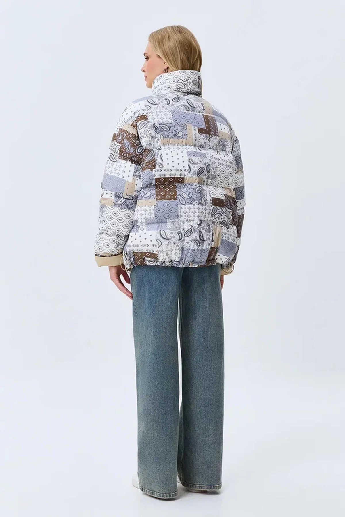 Куртка с принтом "пэчворк", 46