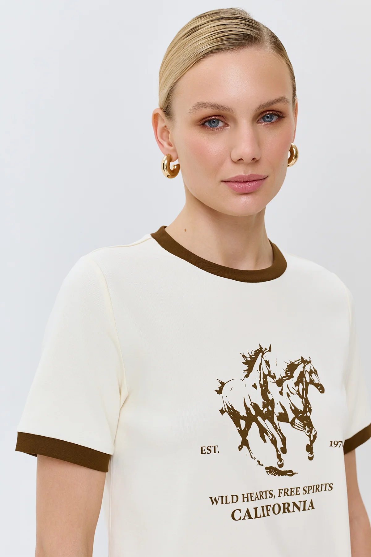 Футболка с принтом в стиле "Ретро", 42