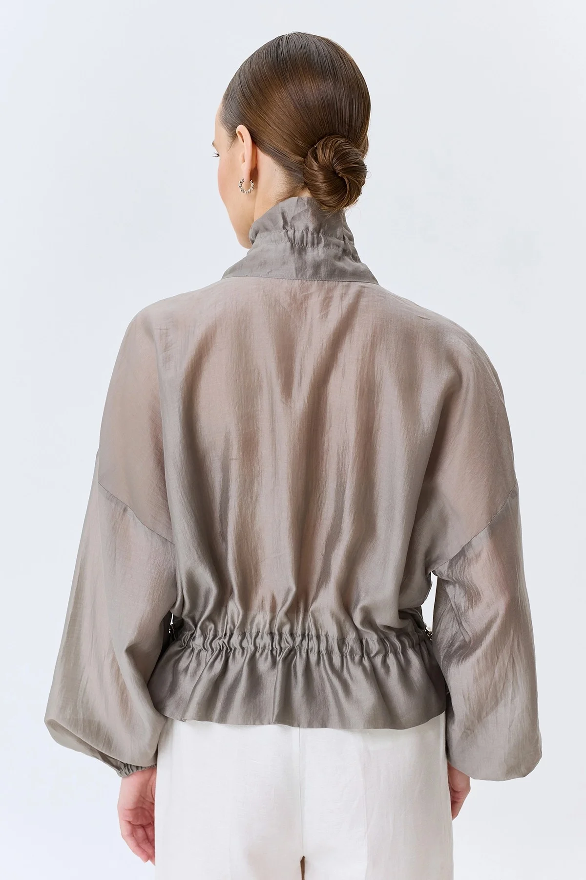 Полупрозрачный жакет из тенселя, 42