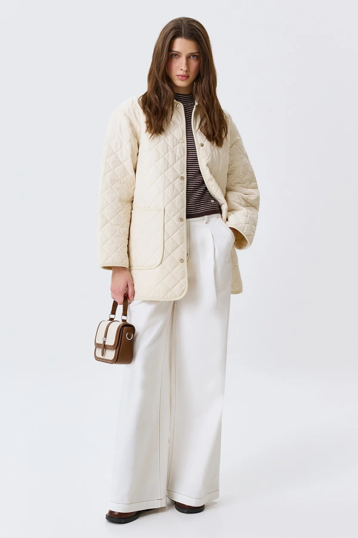 Укороченное пальто из смесового хлопка, 50