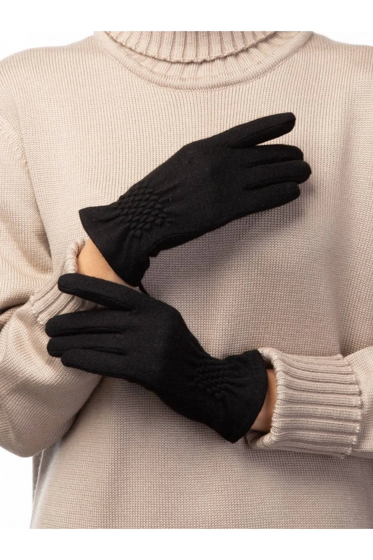 Перчатки черные, S