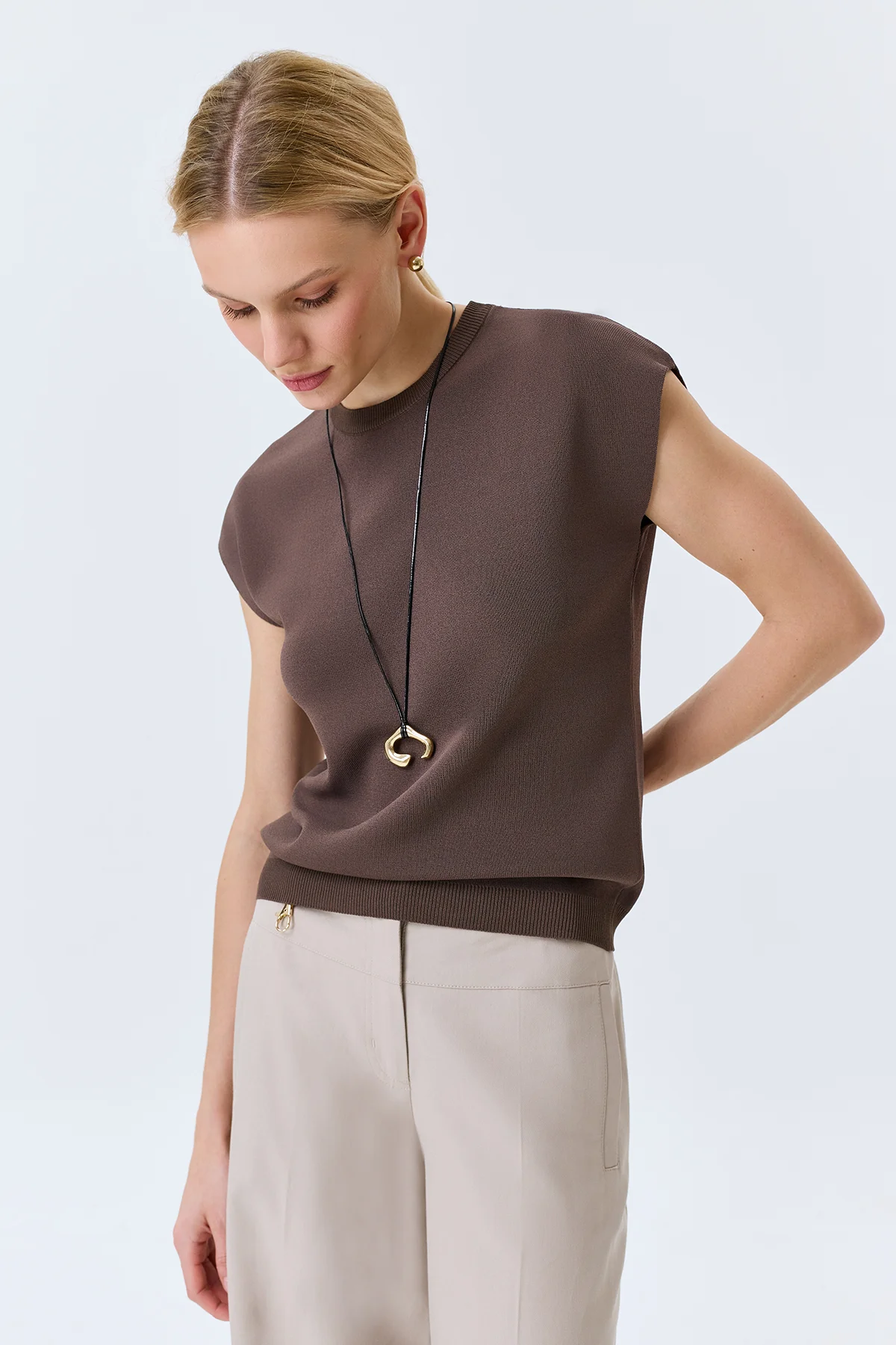 Вязаный топ из вискозы, 44