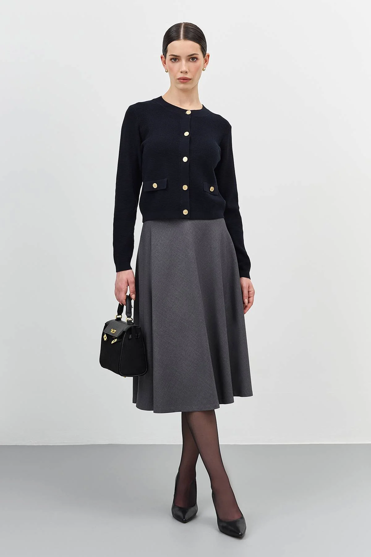 Лимитированная серия юбка миди А-силуэта и ремень, 42