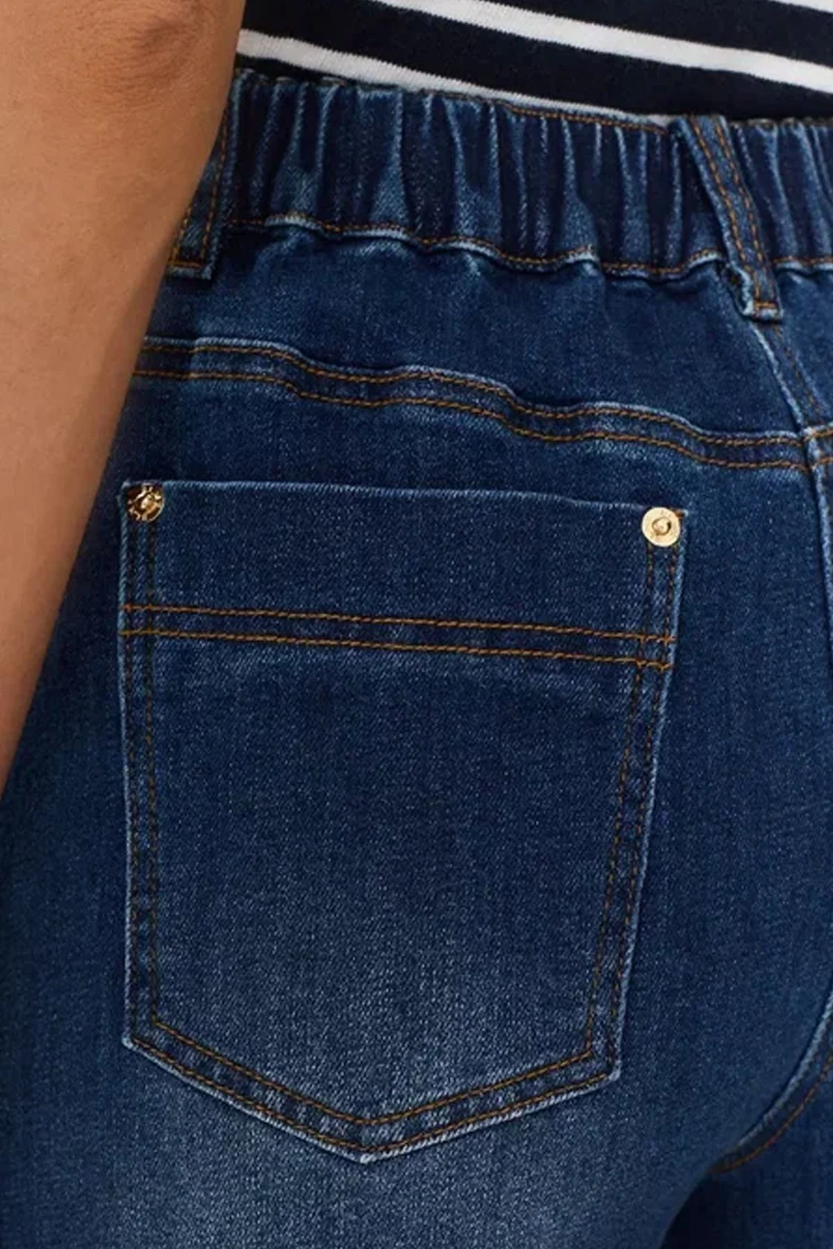 Джинсы из эластичного денима с декоративной цепью, 42р