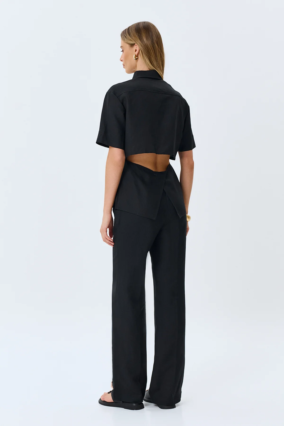 Рубашка офисная с коротким рукавом, 48