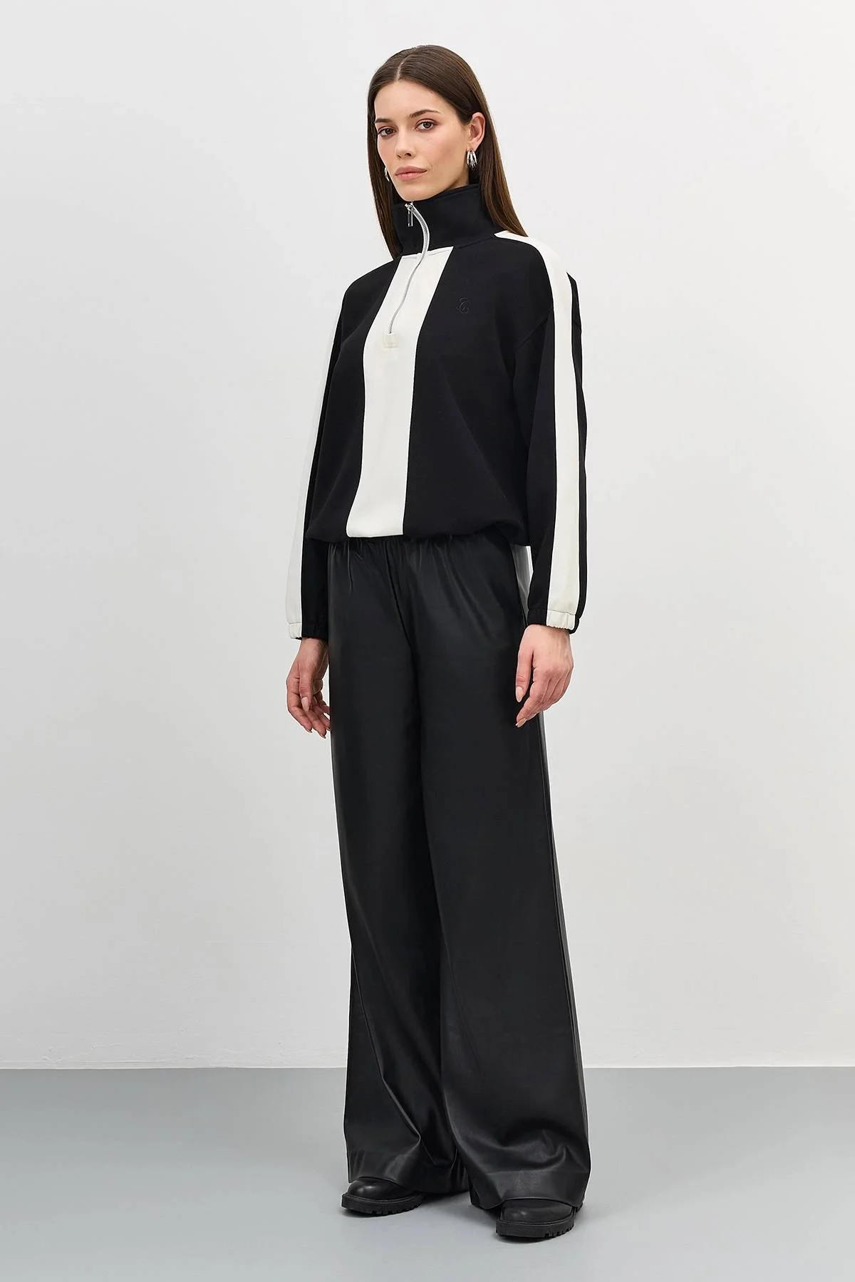 Джемпер в стиле "color block", 46