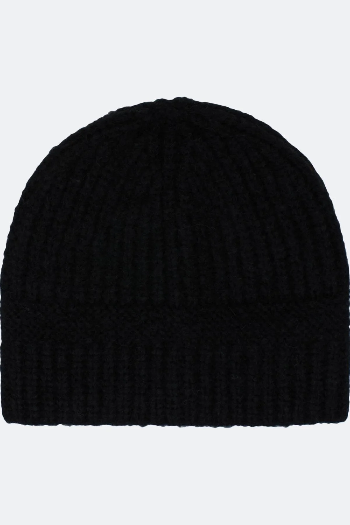 Черная теплая шапка с шерстью, One