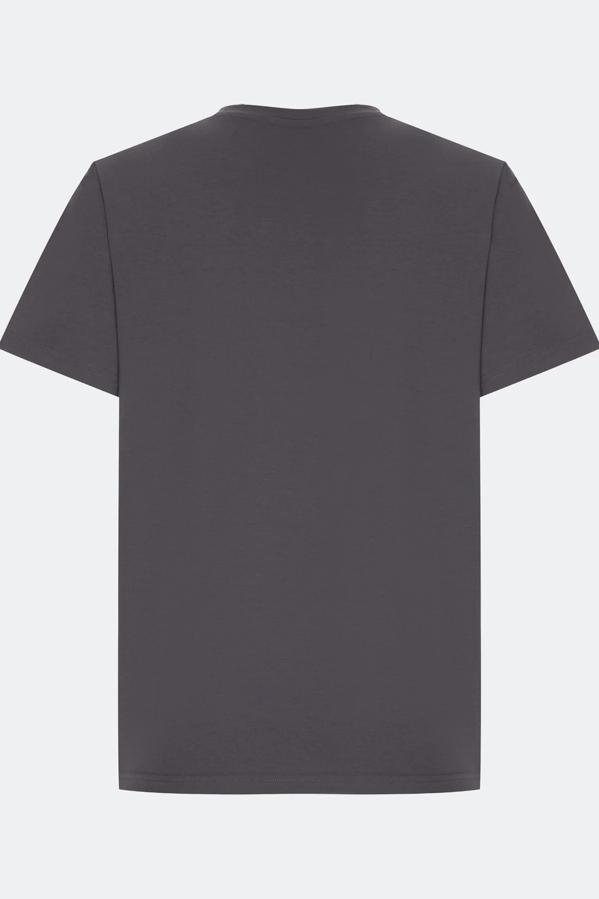 Серая футболка с флоральным принтом прямого силуэта, 48