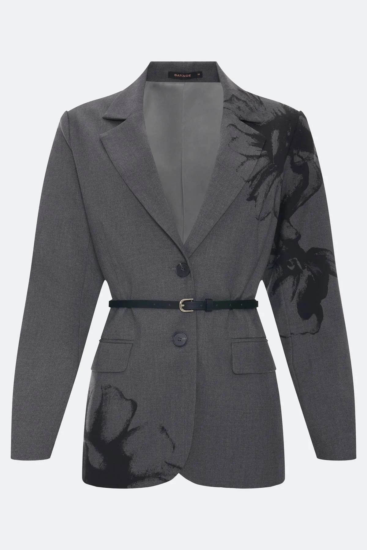 Лимитированная серия жакет с цветочным принтом и ремень, 52