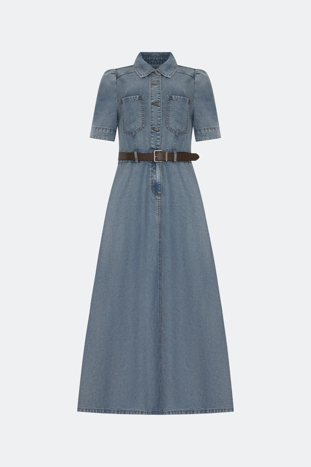 Платье-миди из денима, 44