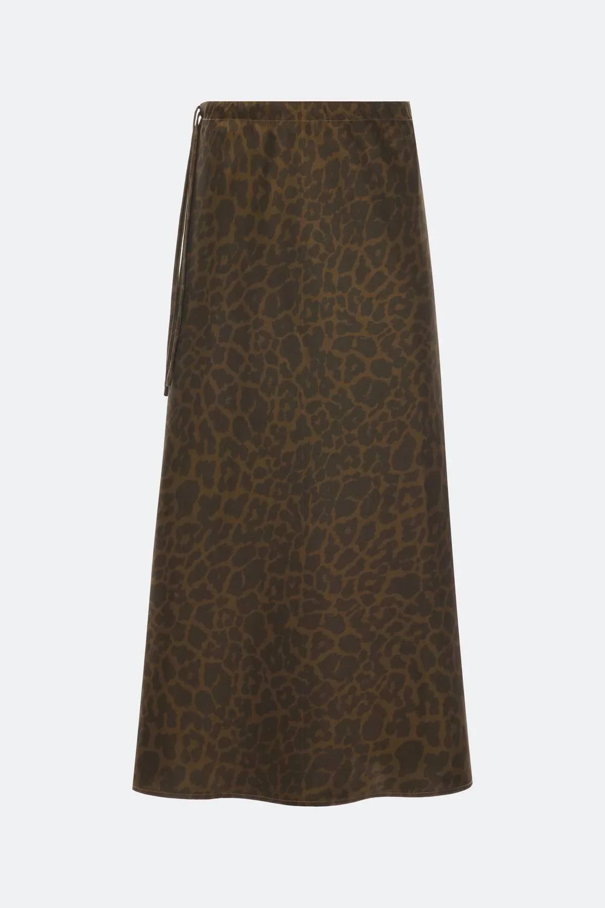 Сатиновая юбка с анималистичным принтом, 46
