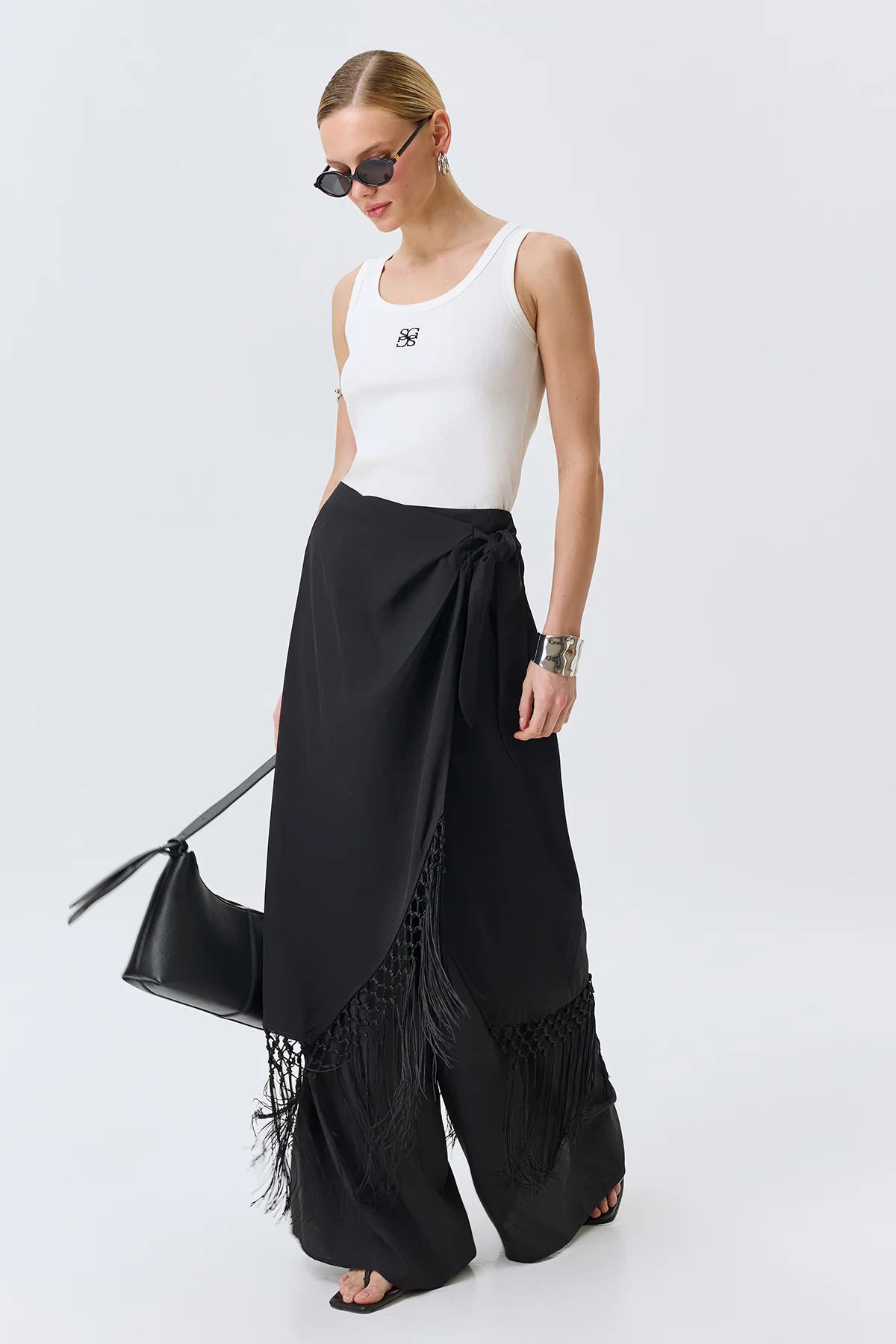 Широкие брюки палаццо, 42