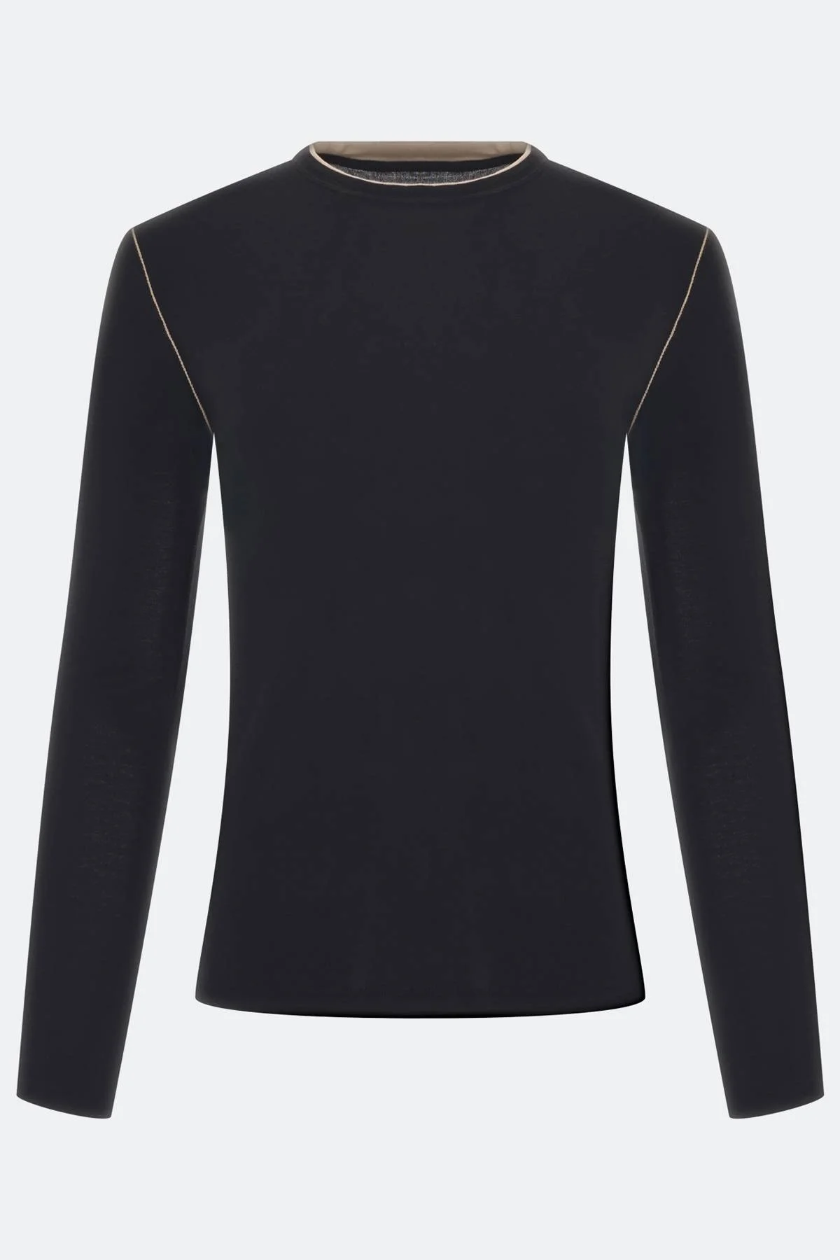 Тонкий лонгслив из модала в черном цвете, 50 Тонкий лонгслив из модала в черном цвете, 50