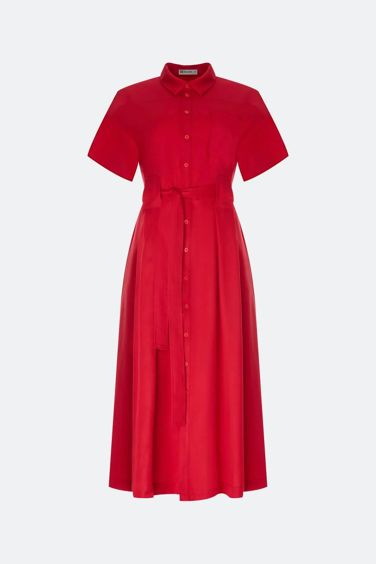 Яркое платье-рубашка из 100% тенселя, 36