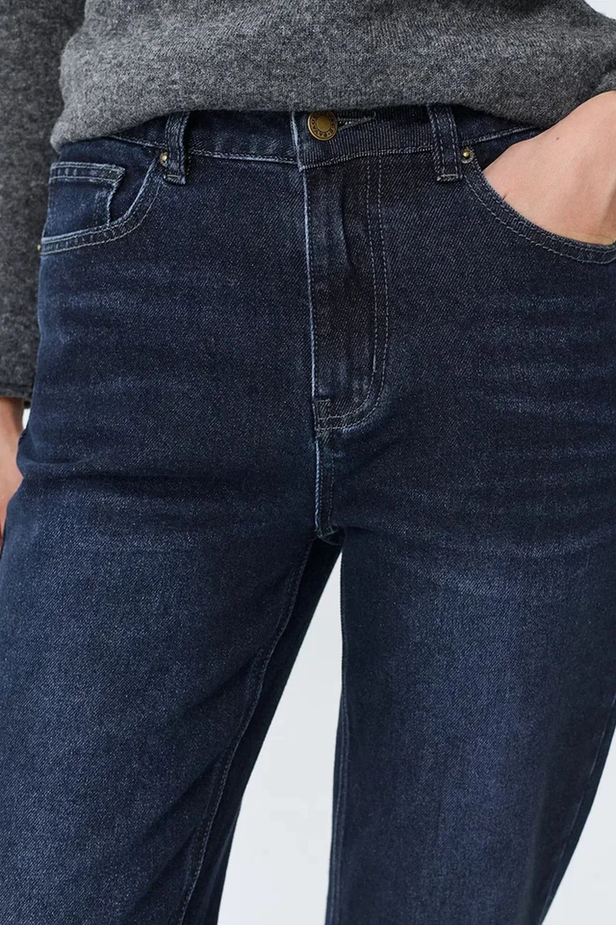 Темно-синие джинсы Slim fit, 48