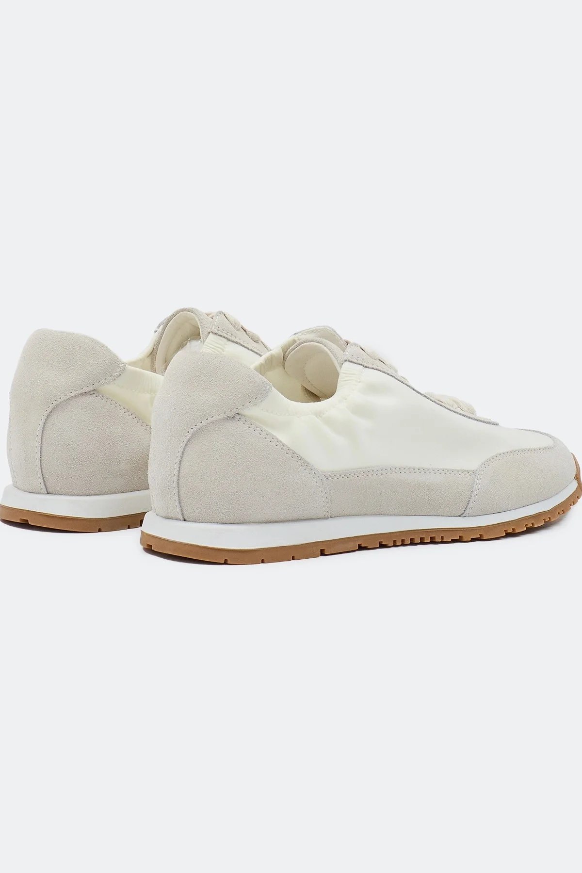 Кроссовки из замши с акцентной сборкой, 40