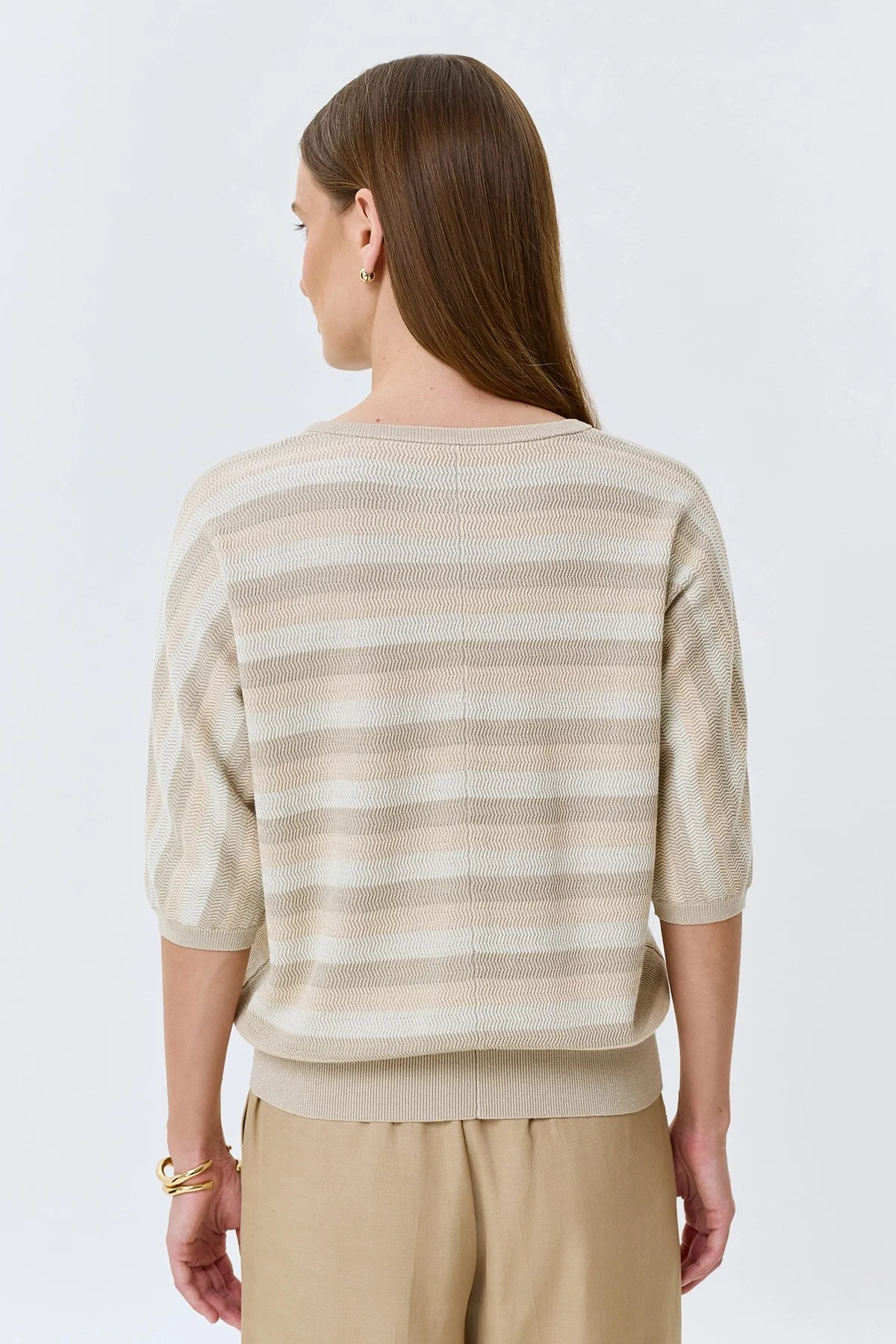 Вязаный джемпер в полоску, 44