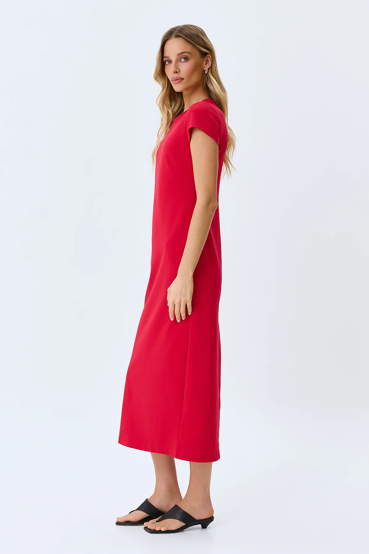 Платье длинное вечернее с разрезом, 42