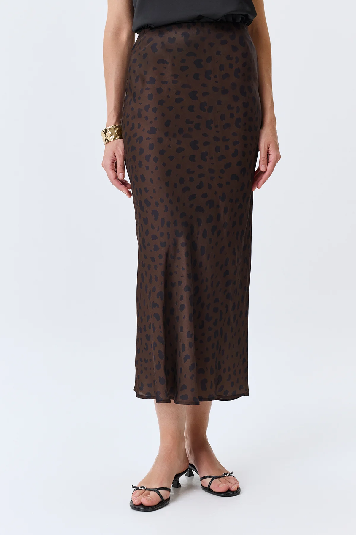 Юбка макси с анималистичным принтом, 48