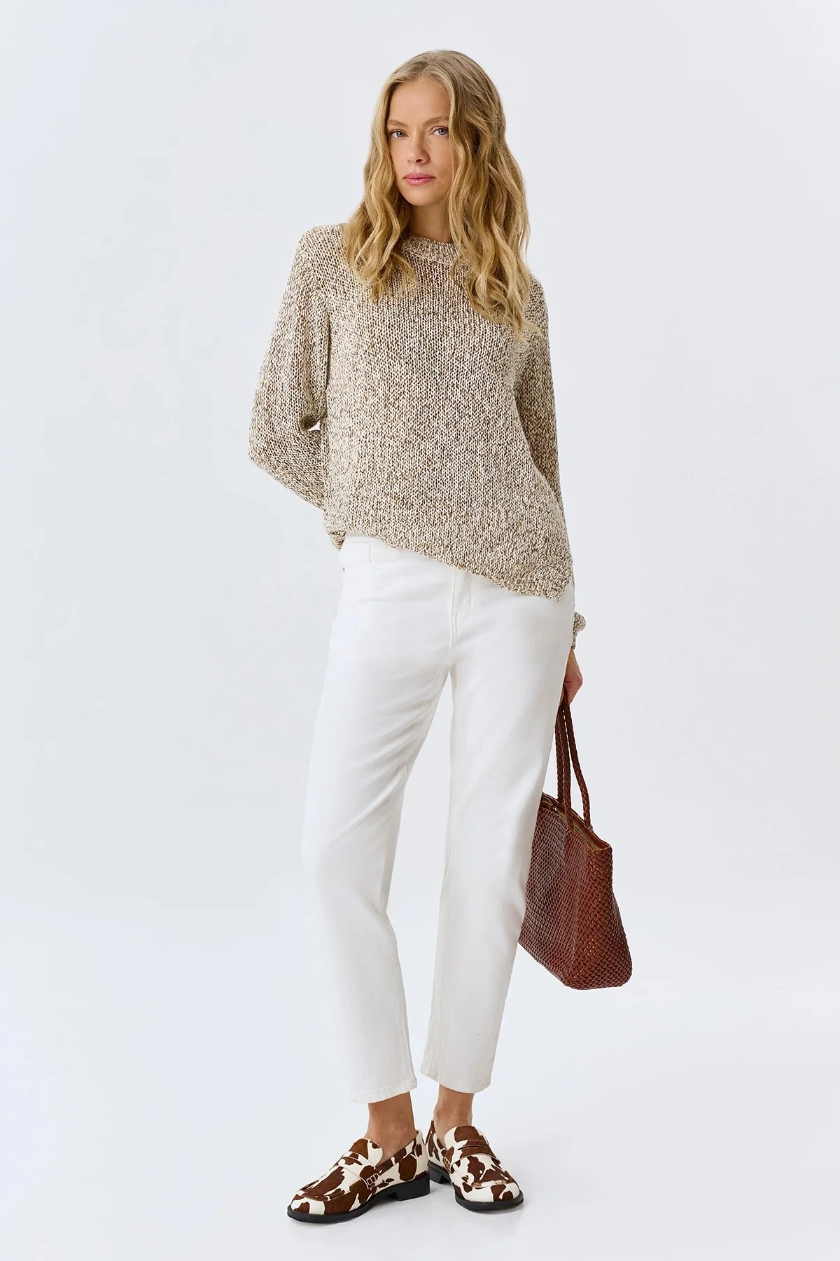 Базовые белые джинсы Slim, 46