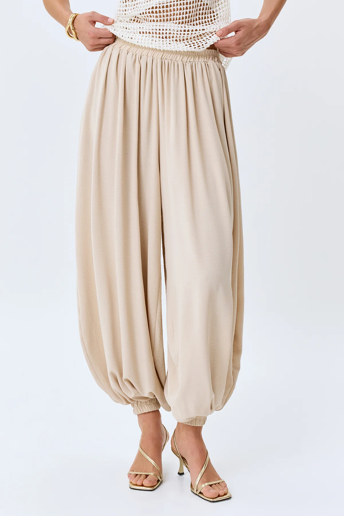 Хлопковые брюки-шаровары, 42