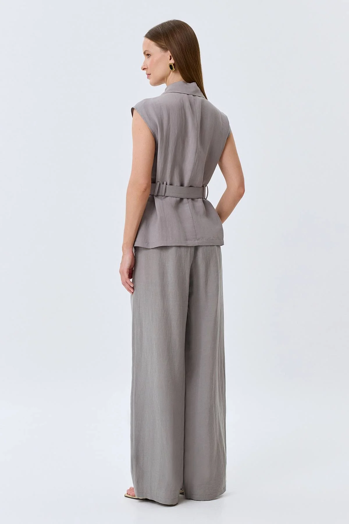 Брюки с мягкими складками из тенселя, 44