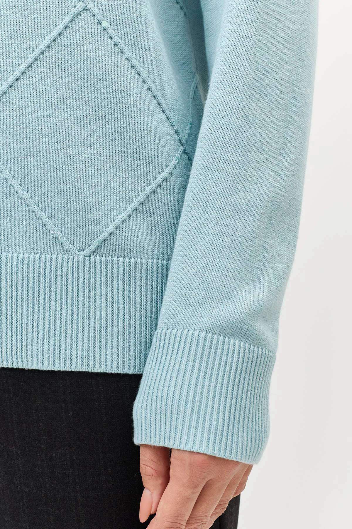 Лимитированная серия джемпер фактурной вязки и ремень, 42