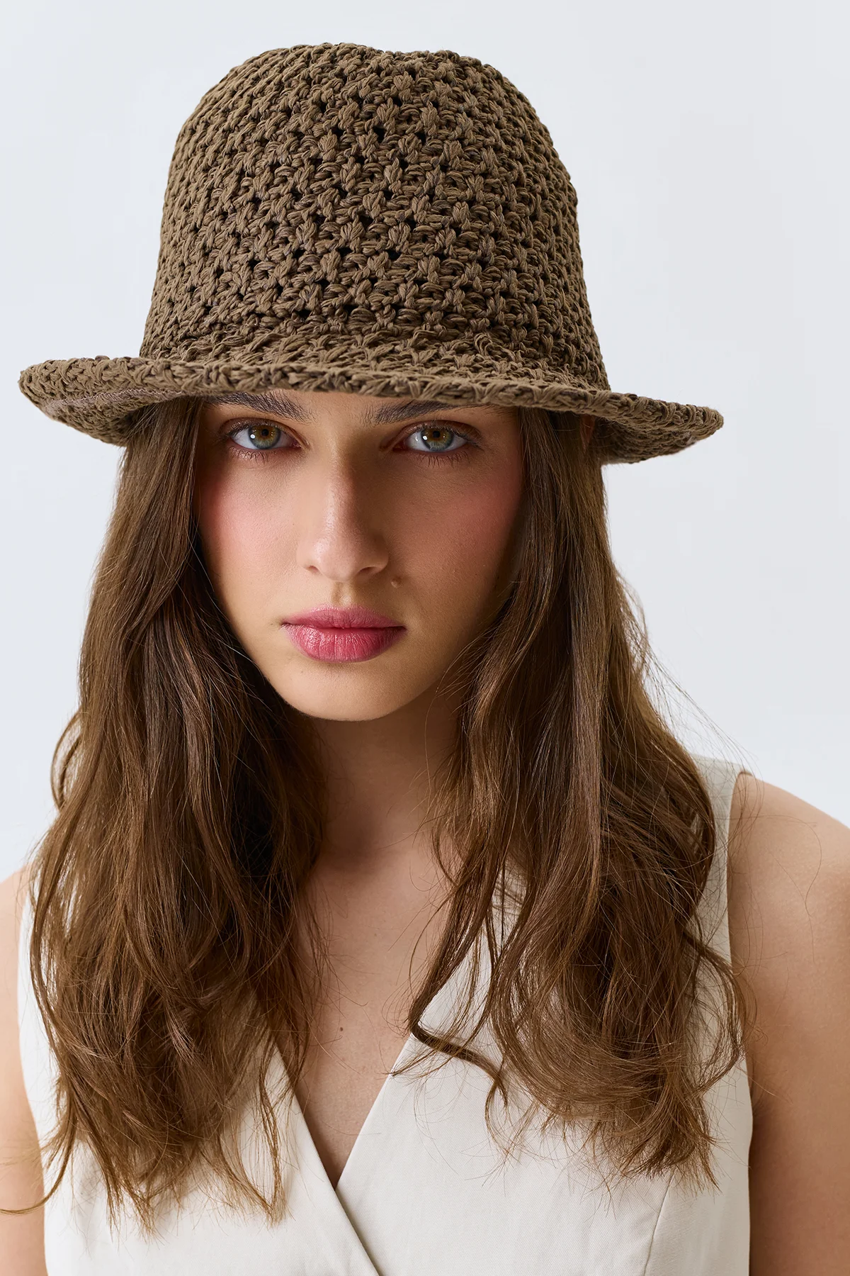Шляпа с плетеным узором, One