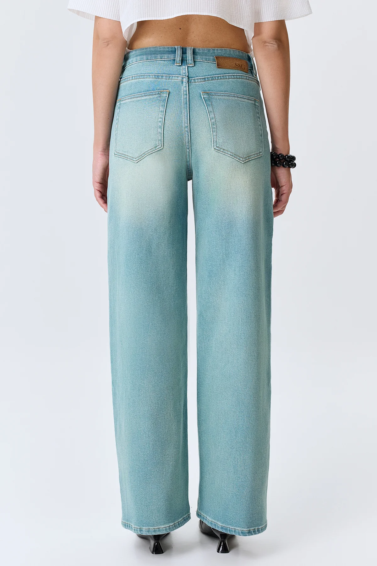 Бирюзовые джинсы Straight fit, 46