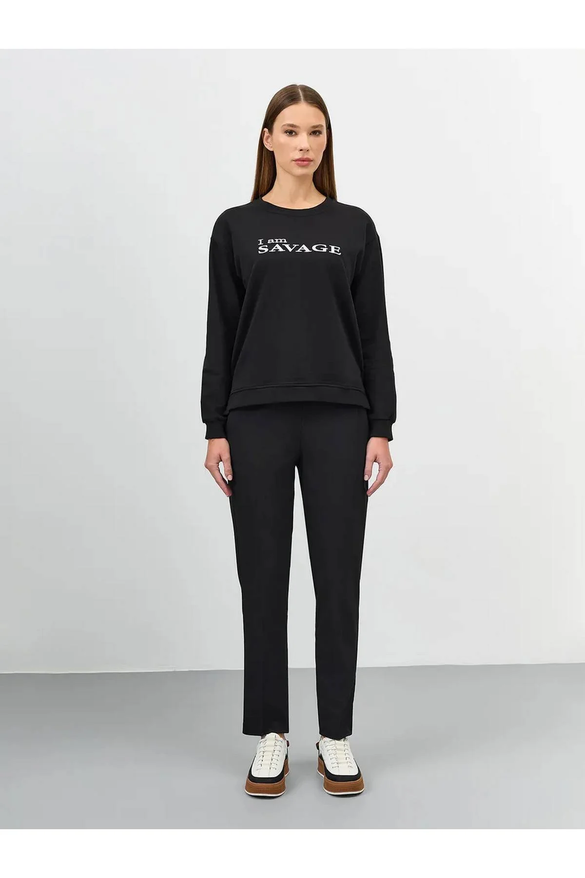 Брюки палаццо из экокожи, 42