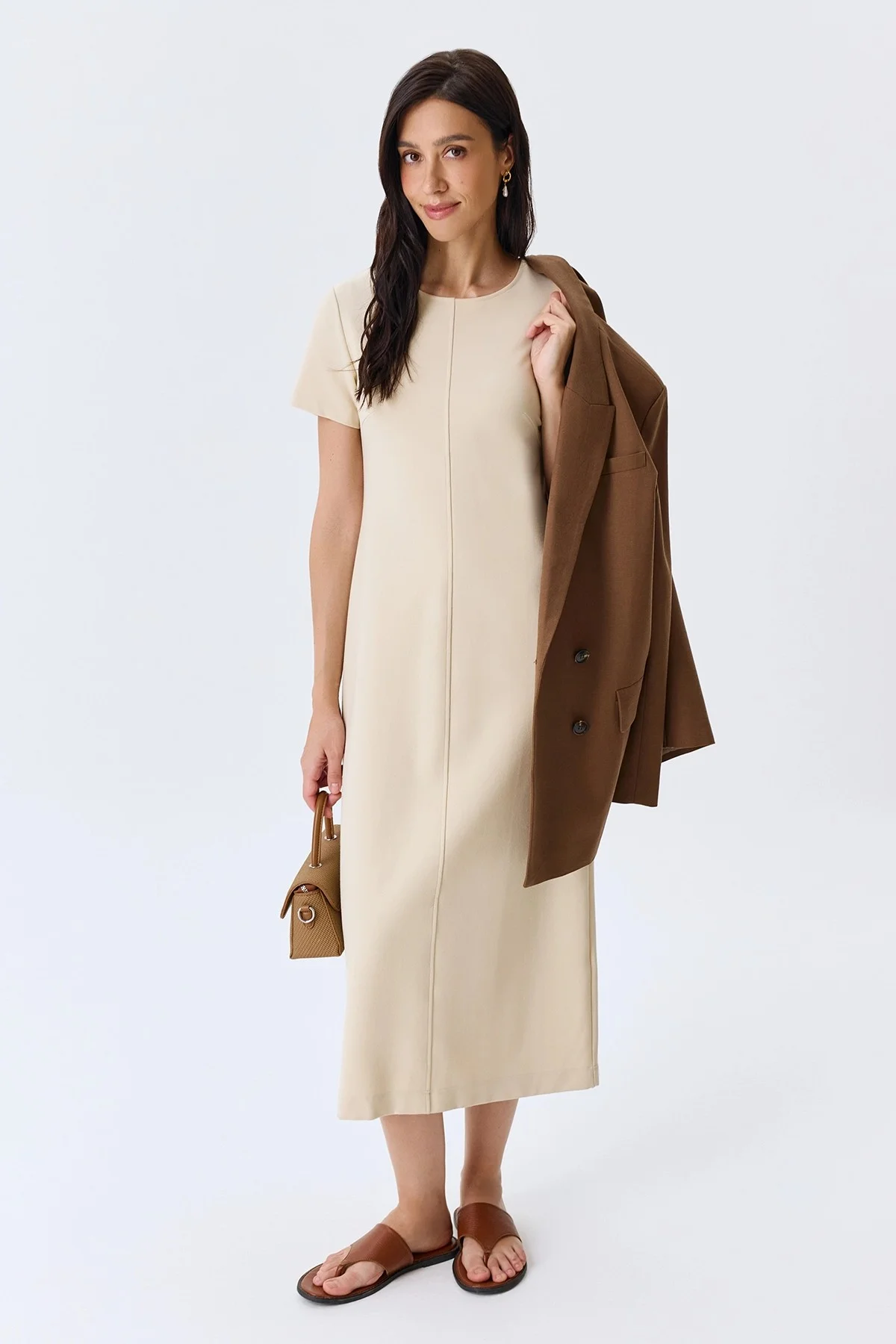 Базовое платье из смесовой вискозы, 42