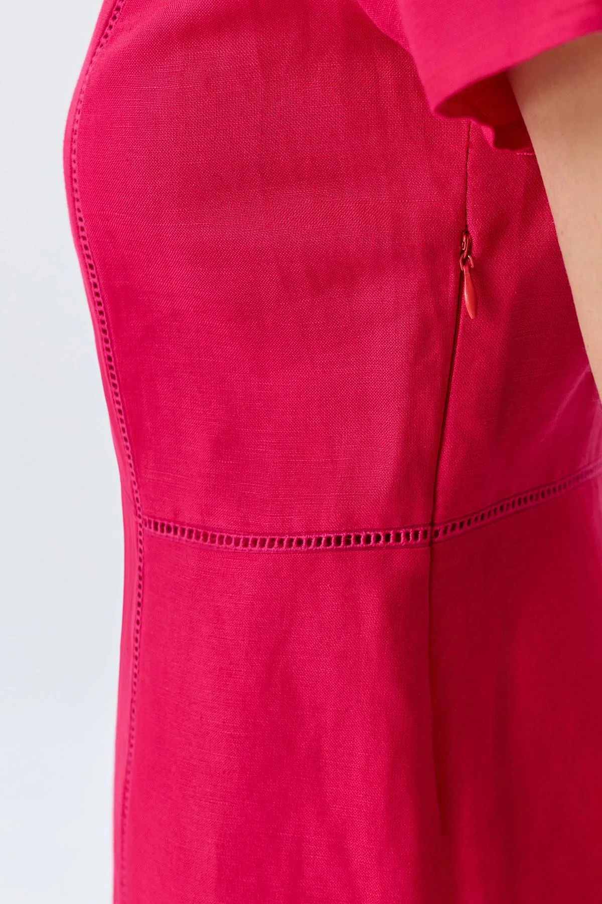 Яркое платье с кантом мережка, 44