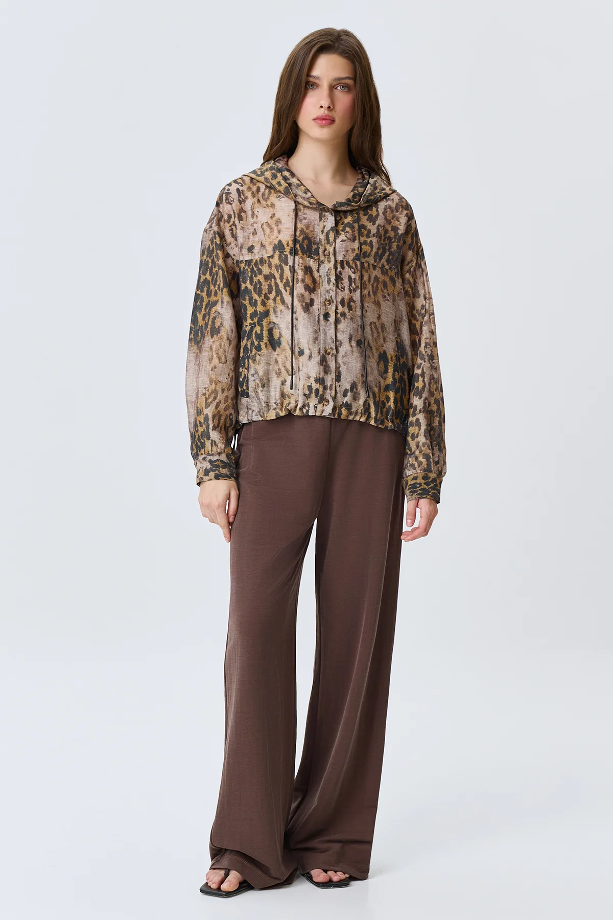 Прямые брюки из мягкого модала, 48