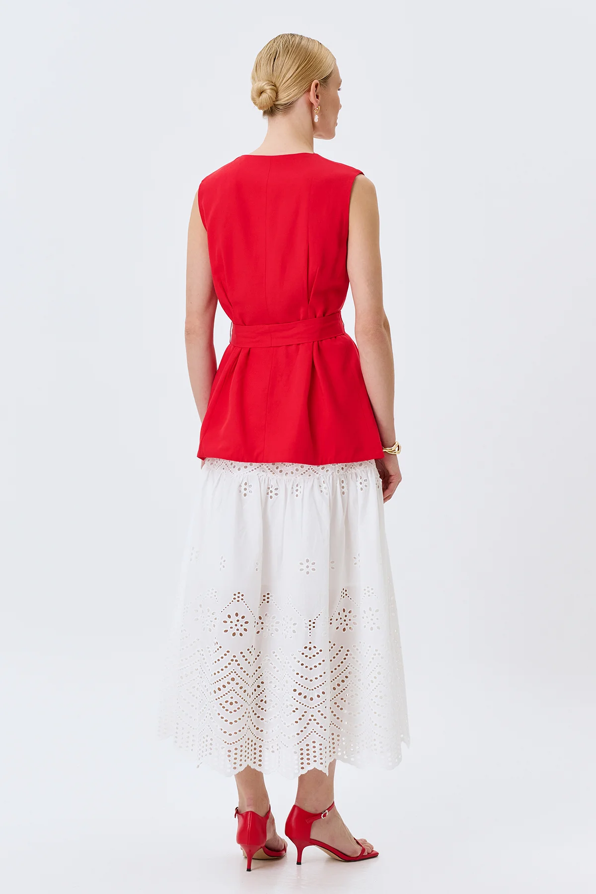 Ажурная юбка из хлопкового шитья, 50